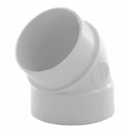 Coude 45° M/F | Réseau PVC centrale d’aspiration Drainvac Hazz