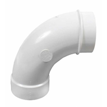 Coude 90° long M/F | Réseau PVC centrale d’aspiration Drainvac Hazz
